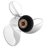 10,5 x 15 Edelstahl-Propeller-Turbo für Mercury-Außenbordmotoren 25–70 PS, 13 Keilzähne, rechts